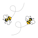 picture of bees flying